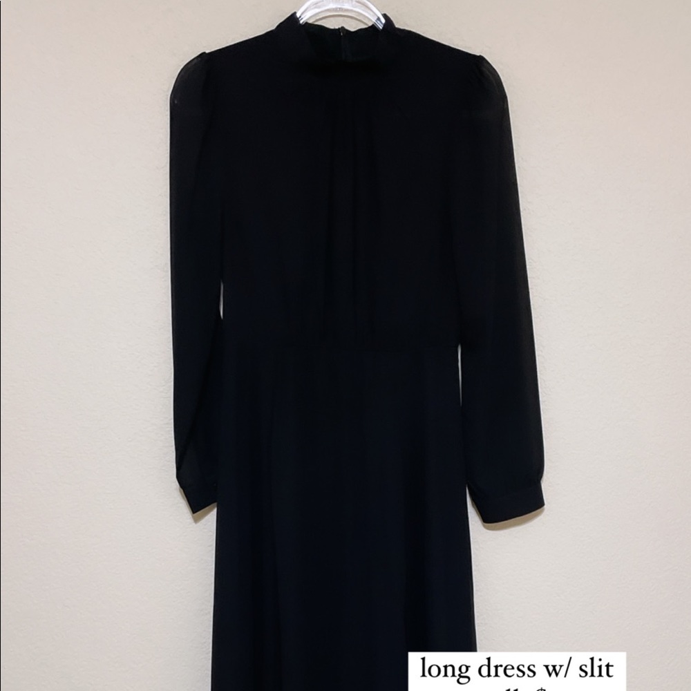 long black dress w/ slit